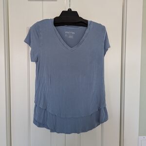 Blue Latched Mama Breastfeeding Shirt
